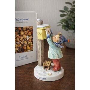 Goebel Hummel Figurine Letter to Santa Claus #777 Child Mailbox w Box